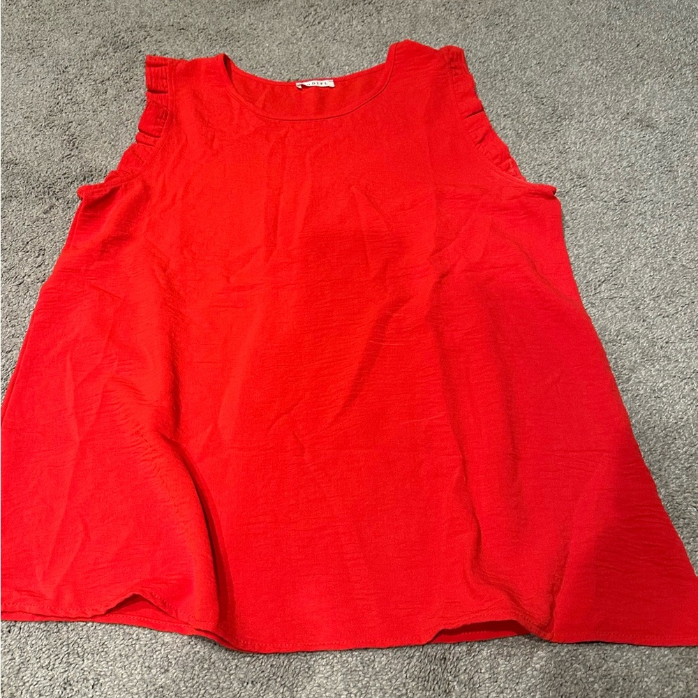 Red Sleeveless Women's Top